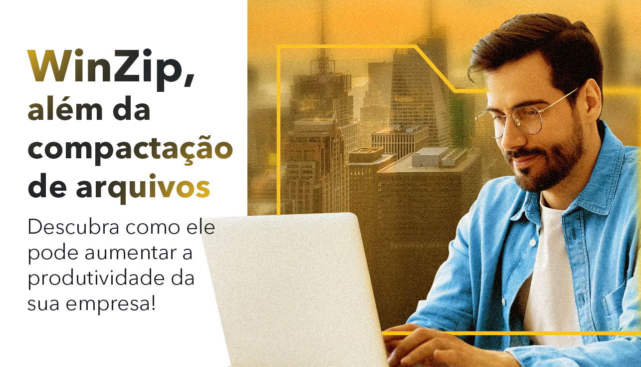WinZip, além da compactação de arquivos