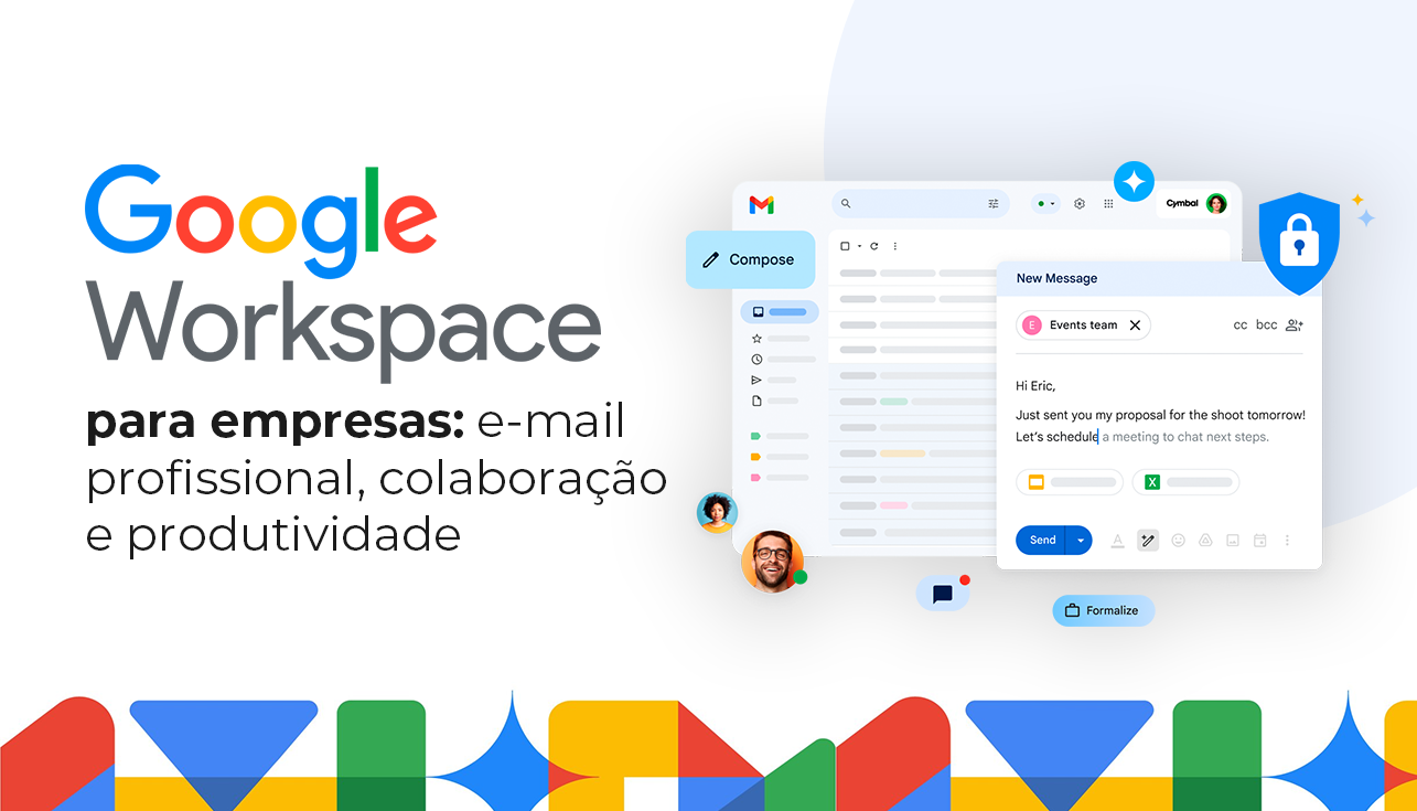 Google Workspace para empresas e-mail profissional, colaboração e produtividade